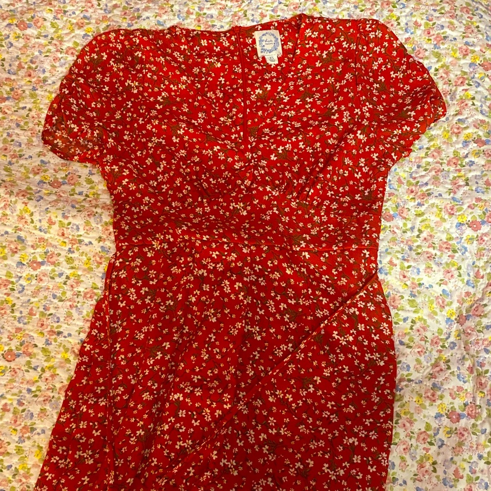 Red Floral Long Jumpsuit